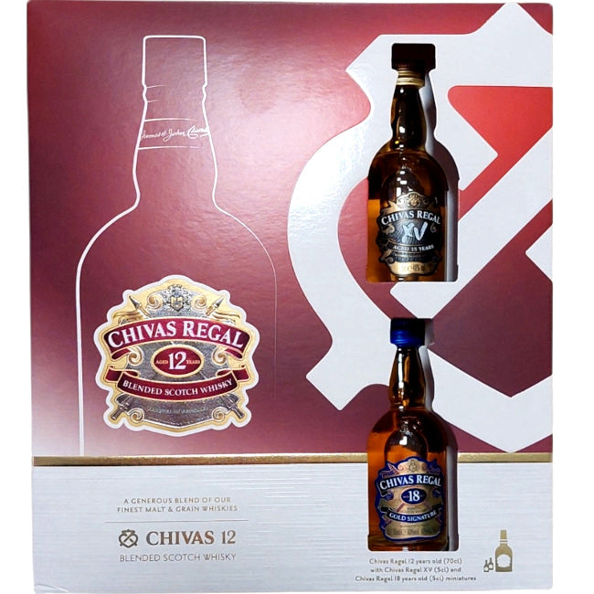 Chivas Regal 12 Y.O. Gift 40% 70 CL & 15 Y.O. 5 CL & 18 Y.O.