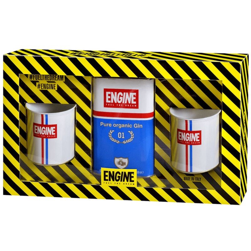 Engine Pure Organic Gin + 2 Metal Cups Gift 42%