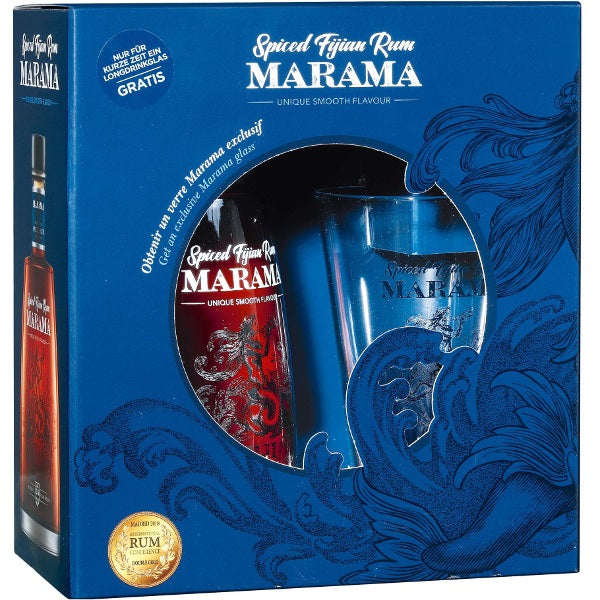 Marama Spiced Fjiian Rum + Glass Gift 40%