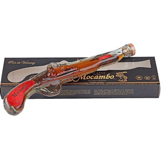 Mocambo Rum 10 Y.O. Pistol Gift + Glazen 40%