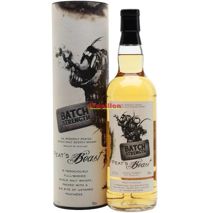 Peat's Beast Single Malt Un-Chill Filtered Batch Strength Whisky Gift 52.1%