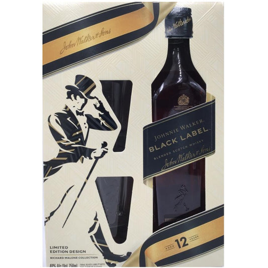 Johnnie Walker Black Label Richard Malone Collection 12 Y.O. Ltd. Ed. Gift 40%