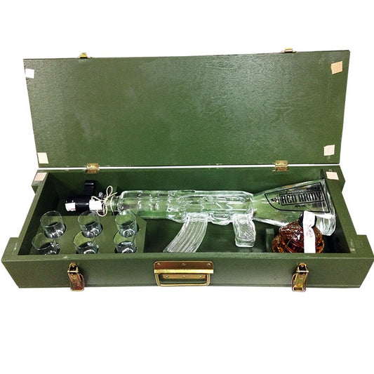 Red Army Kalashnikov Vodka Gift + Granade + 6 Glasses 40%