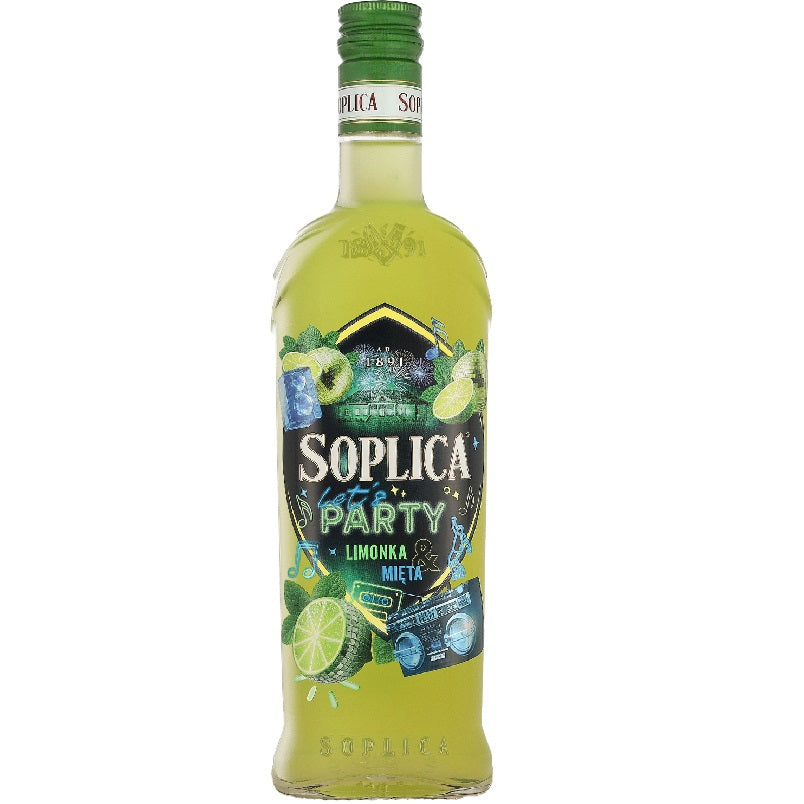 Soplica Vodka Let's Party Limonka & Mieta (Limoen & Munt) Likeur 21%