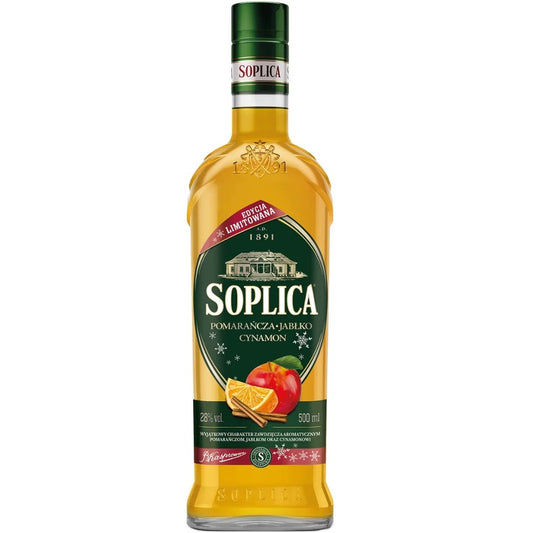 Soplica Vodka Pomarancza Jablko Cynamon (Sinaasappel-Appel-Kaneel) Likeur 28%